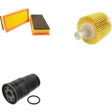 Bosch Filtre Bakım Seti Toyota Avensis 2.0 D 4d 2003-2008 Dizel Hava + Yağ F. + Yakıt Filtre Bosch