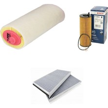 Bosch Filtre Bakım Seti Bmw 5 Serisi E60 520 D Dizel 2005-2007 N47D20 Motor Hava + Yağ F. + Polen Filtre Sardes