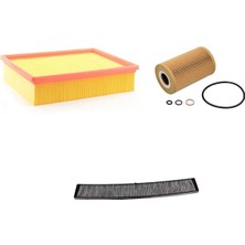 Bosch Filtre Bakım Seti Bmw 3 Serisi E46 318I 118 Beygir 1998-2001 Hava + Yağ F. + Polen Filtre Bosch