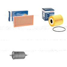 Bosch Filtre Bakım Seti Volvo S40 I 1.9 T 2.0 136 Beygir 1995-2003 Hava + Yağ F. + Yakıt Filtre Bosch
