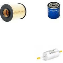 Bosch Filtre Bakım Seti Volvo S40 Iı 1.6 1.8 2.0 Benzinli 2008-2013 Hava + Yağ F. + Yakıt Filtre Bosch