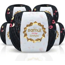 Samur Spark Pullu Iplik 102 Siyah-Multi 50 GR-145 mt 5 Adet