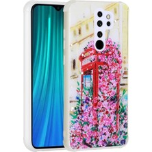 Xiaomi Redmi Note 8 Pro Uyumlu Kılıf Simli Desenli Kamera Korumalı Parlak Zore Popy Kapak