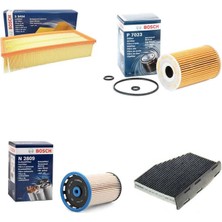 Bosch Filtre Bakım Seti Volkswagen Passat 2.0 Tdı Dizel 2011-2014 Hava + Yağ F + Yakıt F. + Polen Bosch