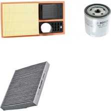 Bosch Filtre Bakım Seti Skoda Fabia 1.4 2008-2010 Benzinli Hava + Yağ F. + Polen Filtre Bosch