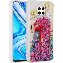 Xiaomi Redmi Note 9 Pro Uyumlu Kılıf Simli Desenli Kamera Korumalı Parlak Zore Popy Kapak