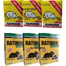 KULSAN Zehirli Buğday Fare Sıçan Ilacı 300GR 3 Adet/ratimor Fare Sıçan Pastası 100GR 3 Adet/eldiven