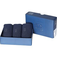 Ds Damat Merserise 3lü Çorap Set Lacivert
