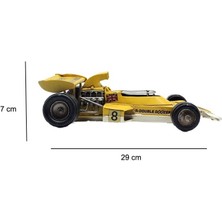 Dekoratif Metal Yarış Arabası Biblo