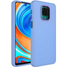 Xiaomi Redmi Note 9s Uyumlu Kılıf Metal Çerçeve ve Buton Tasarımlı Silikon Zore Luna Kapak
