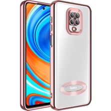 Xiaomi Redmi Note 9s Uyumlu Kılıf Kamera Korumalı Logo Gösteren Zore Omega Kapak