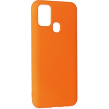 Hnrlishp Newface  Galaxy M31 Kılıf Nano Içi Kadife  Silikon - Turuncu