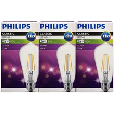 Kondel Aydınlatma Philips 7W LED Filament Ampul 806 Lümen 2700K E27 Günışığı – 3’lü Set