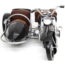 Dekoratif Metal Motosiklet Sepetli