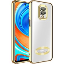 Xiaomi Redmi Note 9s Uyumlu Kılıf Kamera Korumalı Logo Gösteren Zore Omega Kapak