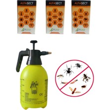 Sis Tarım Alfasect 25ML 3 Adet Tüm Böcek Türlerinde Etkili Kokusuz Haşere Ilacı/2 Litre Ilaçlama Pomp. Set