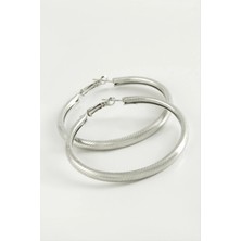 SiHako Noktalı Boru Halka Küpe 4,5 cm