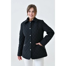 Mg Otantik Kadın Büyük Beden Kapitone Mevsimlik Mont Cepli Astarlı - MG2-001KAPİTONEMONT