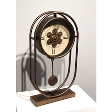 Özel Tasarım Metal  Çarklı Masa Saati