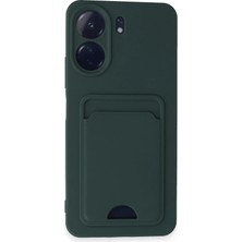 Hnrlishp Newface Xiaomi Redmi 13C Kılıf Kelvin Kartvizitli Silikon - Koyu Yeşil