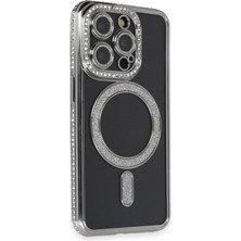 Hnrlishp Newface Iphone 14  Max Kılıf Joke Simli Magneticsafe Kılıf - Gri