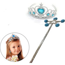 Zero Land Hnrlishp Mi Ponponlu Karlar Ülkesi Elsa Asası ve Mi Kalp Taşlı Elsa Tacı