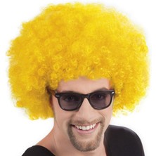Zero Land Hnrlishp Sarı Renk Kıvırcık Afro Bonus Peruk