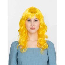 Zero Land Hnrlishp Sarı Renk Uzun Dalgalı Parti Peruğu