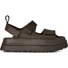 Ugg %83 Sentetik, %17 Tekstil Kahve Kadın Sandalet W Goldenglow Embossed