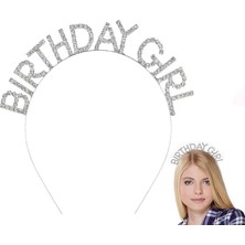 Zero Land Hnrlishp Gümüş Kristal Taşlı Birthday Girl Doğum Günü Tacı Ithal  A Kalite 17X16 cm