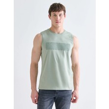 Lc Waikiki Yeni Sezon Bisiklet Yaka Baskılı Erkek Kolsuz Tişört