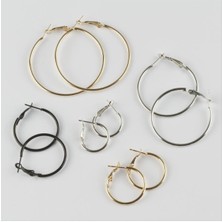 Zero Land Hnrlishp Klasik Halka Küpe-Siyah