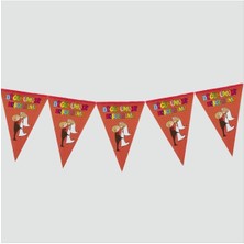 Zero Land Hnrlishp 10’lu Düğünümüze Hoşgeldiniz Üçgen Flama-Kırmızı