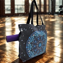 Essendo Kanvas Çanta -Pilates ve Yoga Çantası- Mavi Mandala