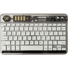 Vice Avm ZR612 Rgb Şeffaf Beyaz Bluethooth Klavye TG-V 11003