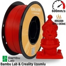 Kingroon Rapid Pla Filament Kırmızı - High Speed (600MM/S) - Bambu Lab ve K1 Uyumlu - 1.75MM 1 kg