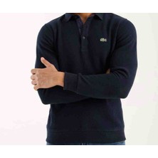 Lacoste Polo Uzun Kol Lacivert Regular Fit Erkek Sweatshirt