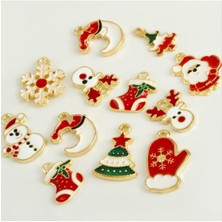 Zero Land Hnrlishp Karışık Yılbaşı Özel Mineli Kolye Ucu 1 Adet-Renkli