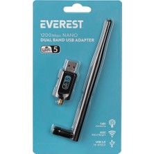 Negok Everest EWN-AC1200 2T2R 1200MBPS 2.4ghz-5ghz Wifi Usb3.0 Kablosuz Adaptör