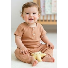 Bs Hood x Ipek Atlas Erkek Kız Bebek Çocuk Müslin Kısa Kollu Takım