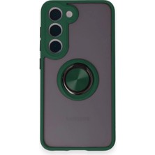Hnrlishp Newface  Galaxy M15 Kılıf Montreal Yüzüklü Silikon Kapak - Yeşil