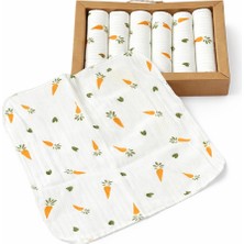 Cotoneva Co 7'li %100 Pamuklu, Bebek Ağız Mendili, Yenidoğan Bebek 20 X20 cm