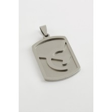 Zero Land Hnrlishp Ok Yay Çelik Kolye Ucu 2,5x4 Cm-Gümüş Rengi