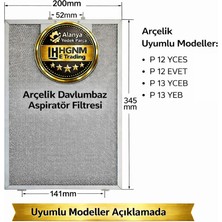 Hgnm E-Trading Arçelik  P 12 Yces, P 12 Evet, P 13 Yceb, P 13 Yeb  Uyumlu Davlumbaz Aspiratör Filtresi 345X200MM – 11010157
