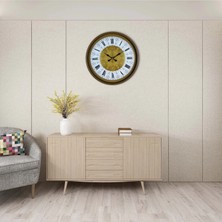 Bucuks Mey Ithalat® Kahverengi 36 cm Desenli Duvar Saati