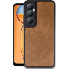 Hnrlishp Newface Realme C65 Kılıf Aras Deri Kapak - Taba