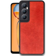 Hnrlishp Newface Realme C65 Kılıf Aras Deri Kapak - Kırmızı