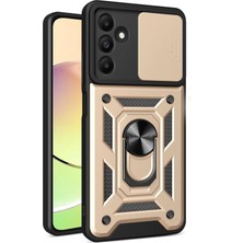 Hnrlishp Newface  Galaxy M15 Kılıf Pars Lens Yüzüklü Silikon - Gold