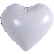 Party Express 18" Folyo Kalp  Balon - Beyaz