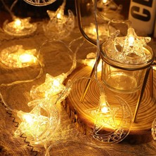 Esranın Dünyası 3m 20 LED 2 Kademeli Ay Yıldız Pilli LED Işık